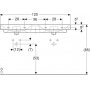 Раковина двойная GEBERIT Smyle Square 120х48 500.223.01.1. Фото