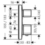 Термостат с запорным/переключающим вентилем Hansgrohe Ecostat E 15708000 (на 2 потребителя). Фото