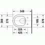 Унитаз подвесной DURAVIT D-Neo Rimless 2577090000. Фото