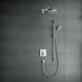 Термостат с двумя запорными вентилями Hansgrohe ShowerSelect 15763000. Фото