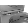 Унитаз подвесной Azario Keras 370х520х360 безободковый, с быстросъемным сиденьем микролифт, серый матовый (AZ-99046G). Фото