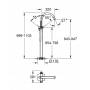 GROHE 23318A00 Grandera Смеситель однорычажный для ванны, напольный монтаж. Фото