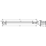 Полка Hansgrohe Rainfinity Shelf 500 26844000, хром для ванной комнаты. Фото