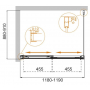 Душевой угол CEZARES Tandem Soft TANDEM-SOFT-AH-2-120/90-P-Cr-L. Фото