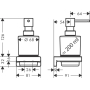 Диспенсер для жидкого мыла AddStoris Hansgrohe 41745670, матовый черный для ванной комнаты. Фото
