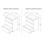 База под раковину напольная 60 см, 3 ящика, светлый дуб AM.PM Gem S M91FSX0602OF. Фото