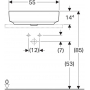Раковина накладная GEBERIT VariForm 55х40 500.771.01.2. Фото