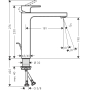 Смеситель для раковины 230, со сливной гарнитурой Vernis Shape Hansgrohe 71590000, хром. Фото