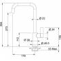 Смеситель для кухни FRANKE Elegance 115.0296.809. Фото