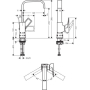 Смеситель для раковины Hansgrohe Metropol 230 74511000. Фото