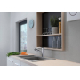 Кухонный смеситель Hansgrohe Focus M42, однорычажный с вытяжным изливом 71814000, хром. Фото