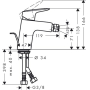 Смеситель для биде Hansgrohe Logis 71204000. Фото