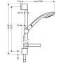 Душевой гарнитур Hansgrohe Croma 100 1jet/Unica 65cm 27717000. Фото