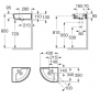 Мини-раковина ROCA Hall угловая 43х35 327622000. Фото