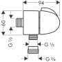 Шланговое подсоединение Hansgrohe FixFit Stop 27452000. Фото