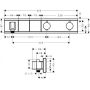 Термостат для душа Hansgrohe RainSelect 15355400 на 2 потребителя. Фото