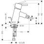 Смеситель для биде HANSGROHE Tails S 32220000. Фото