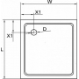 Душевой поддон акриловый CEZARES TRAY-A-A-85-15-W. Фото