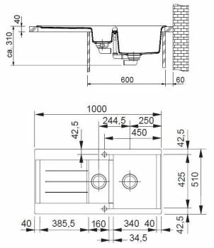 Кухонная мойка FRANKE Java JAG 651 белый 114.0056.263. Фото