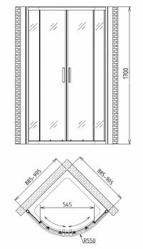 Душевой уголок GEMY Victoria S30072-170. Фото