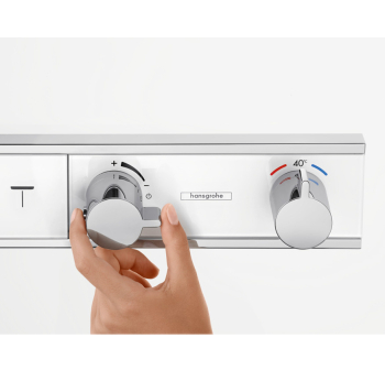 Термостат Hansgrohe RainSelect для 5 потребителей 15358400, белый/хром. Фото