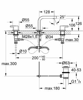 Смеситель для раковины GROHE Lineare 20304000. Фото