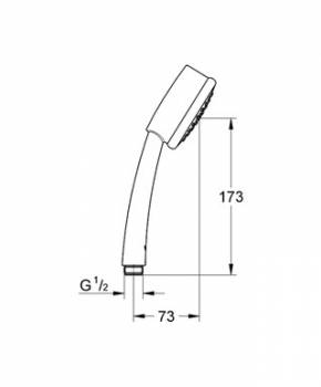 Ручной душ GROHE Bau Cosmopolitan 27358000. Фото
