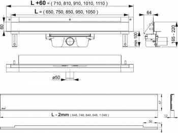 Дренажная система ALCAPLAST Spa TWIN APZ5-TWIN-750. Фото