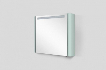 Зеркальный шкаф с подсветкой 80 см, левый, мятный AM.PM Sensation M30MCL0801GG. Фото