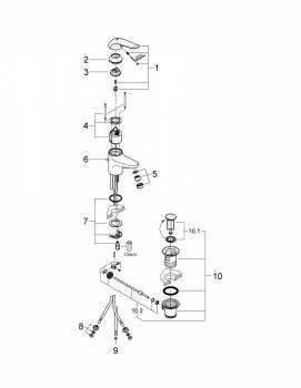 Смеситель для раковины GROHE Euroeco Special 32764000. Фото