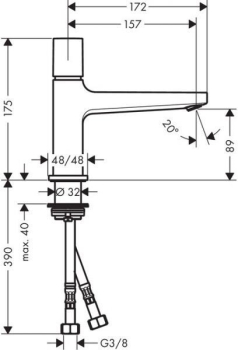 Смеситель для раковины Hansgrohe Metropol Select 100 32570000. Фото