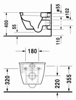 Унитаз подвесной DURAVIT DARLING NEW 2545090000. Фото