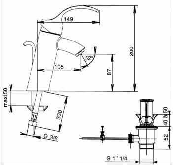 Смеситель для раковины Jacob Delafon Salute E72081-СР. Фото