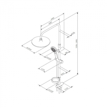 Душевая система ShowerSpot AM.PM Inspire 2.0 F0750A100. Фото