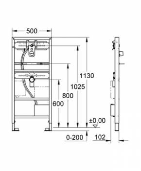 Инсталляция для раковины GROHE Rapid SL 38748001. Фото
