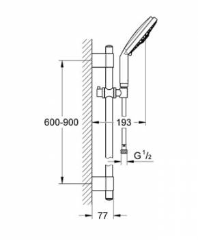 Душевой гарнитур GROHE Rainshower 28763001. Фото