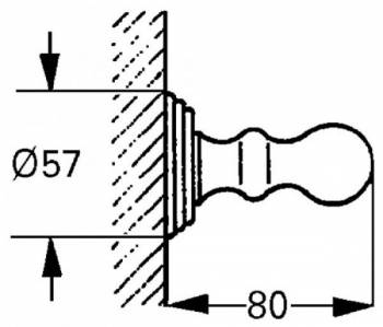Крючок для банного халата GROHE Sinfonia 40052IG0 для ванной комнаты. Фото