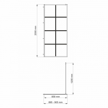 Душевая перегородка WASSERKRAFT Glan 90х200 66W39