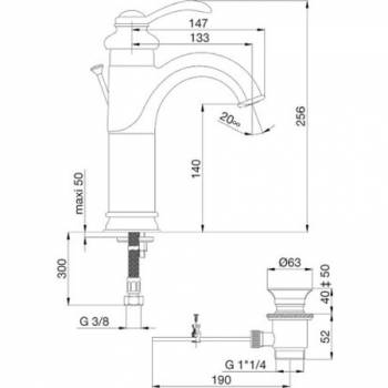 Смеситель для раковины Jacob Delafon Fairfax E72091-CP. Фото