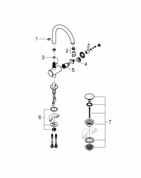 GROHE 32647003 Atrio New Смеситель однорычажный для свободностоящих раковин, размер XL. Фото