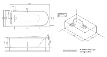 Декоративная фронтальная панель для ванны 170х70 см AM.PM Like W80A-170-070W-P. Фото