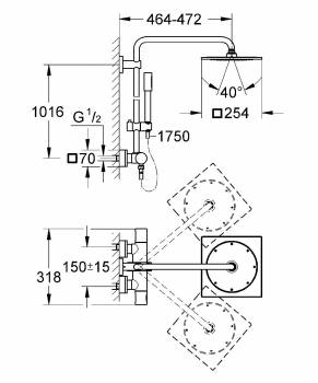 GROHE 27569000 Rainshower F-Series Душевая система. Фото