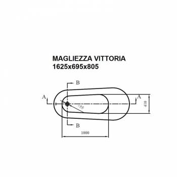 Ванна акриловая MAGLIEZZA Vittoria 160х70 (ножки бронза). Фото
