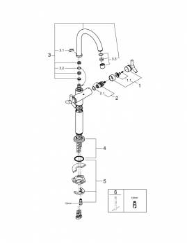 Смеситель для раковины GROHE Atrio Ypsilon 21044000. Фото