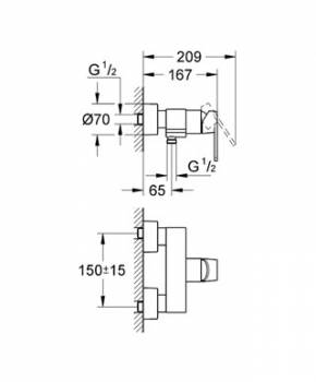 Смеситель для душа GROHE Grohtherm Quadra 32637KS0. Фото