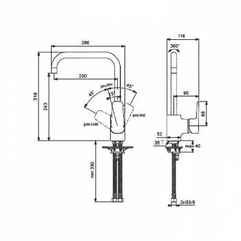 Смеситель для кухни IDEAL STANDARD Ceraplan III B0725AA. Фото