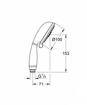 Ручной душ GROHE Tempesta New Rustic 27608000. Фото