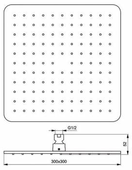 Верхний душ IDEAL STANDARD Idealrain Cube L1 B0025AA. Фото