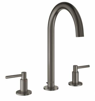 GROHE 20009AL3 Atrio New Смеситель двухвентильный для раковины на 3 отверстия, монтаж на бортик, размер M, Графит. Фото