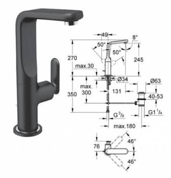 Смеситель для раковины GROHE Veris 32184KS0. Фото